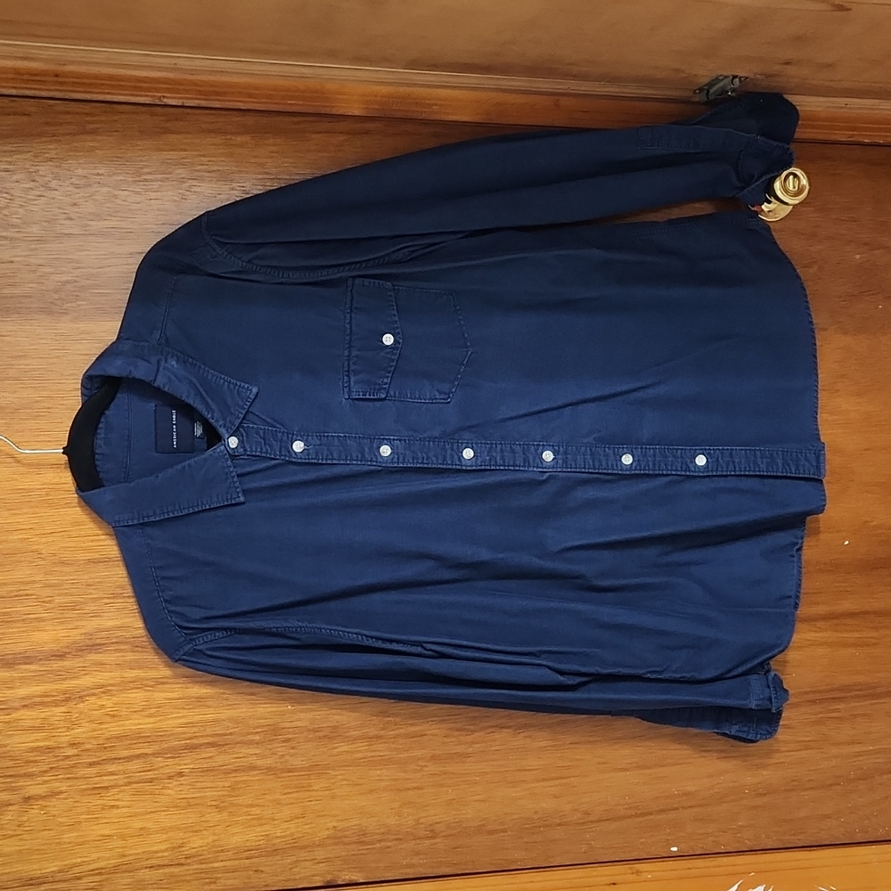 Men's XL Corderoy Navy Button Down Shirt